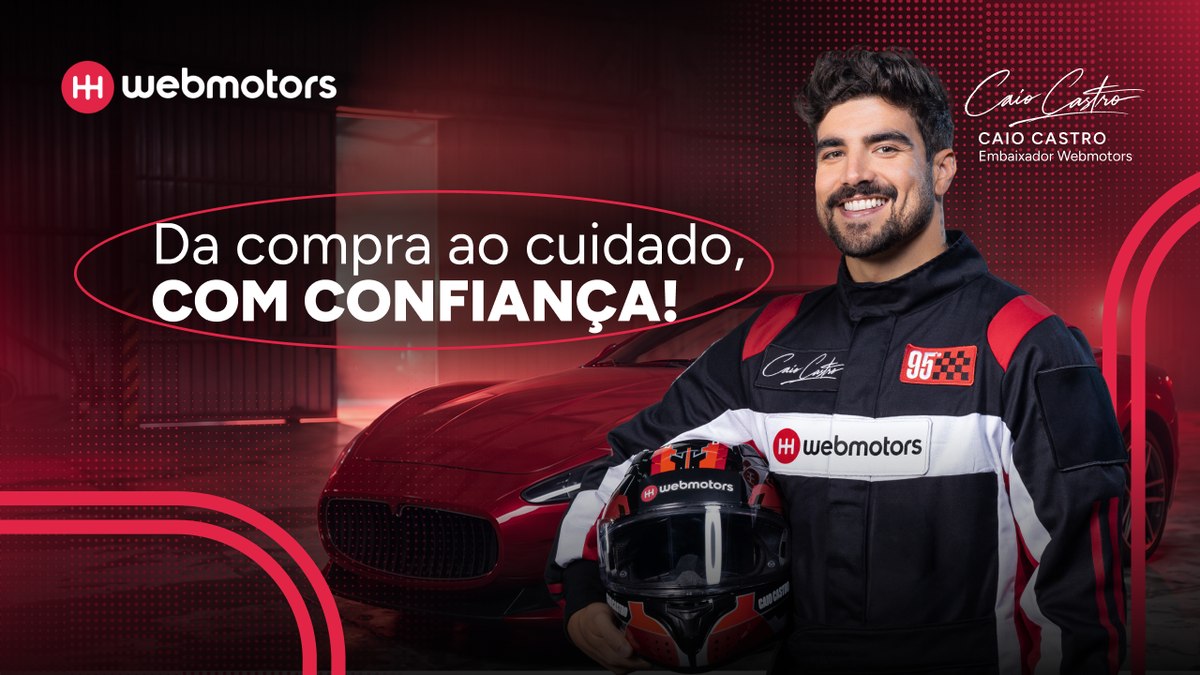 Caio Castro assume parceria de nove meses com a Webmotors e passa a integrar a comunicação da marca em diferentes formatos e canais Caio Castro assume parceria de nove meses com a Webmotors e passa a integrar a comunicação da marca em diferentes formatos e canais