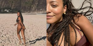 Sheron Menezzes surge de biquíni no Rio e renova bronzeado