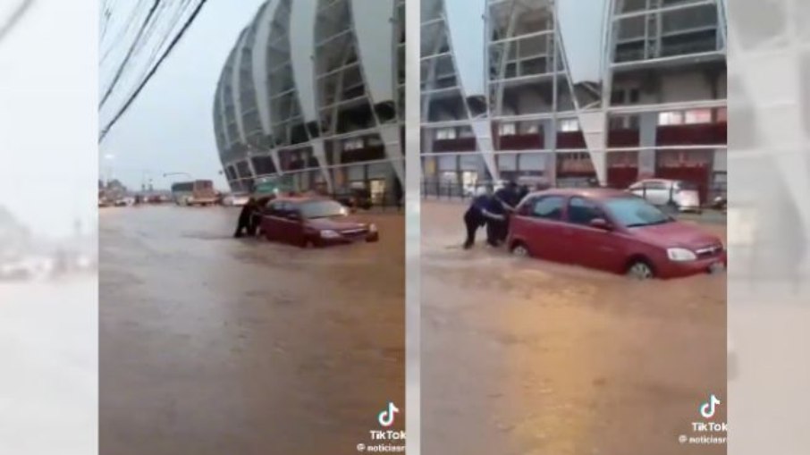 Rio Guaíba transbordou e alagou ruas de Porto Alegre neste domingo