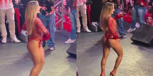 Bruna Griphao mostra samba no pé em ensaio do Salgueiro