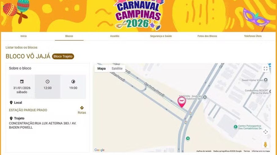 Campinas (SP) contará com monitoramento ao vivo do trajeto dos blocos de rua em 2026 Campinas (SP) contará com monitoramento ao vivo do trajeto dos blocos de rua em 2026