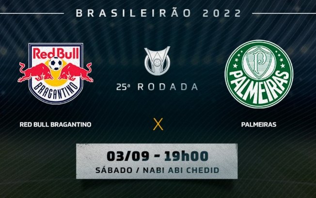 RB Bragantino x Palmeiras: prováveis times, desfalques e onde assistir ao duelo pelo Brasileirão