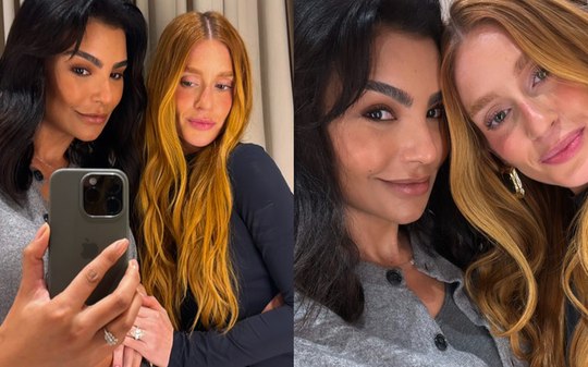 Após polêmica, Marina Ruy Barbosa e Cíntia Chagas posam juntas
