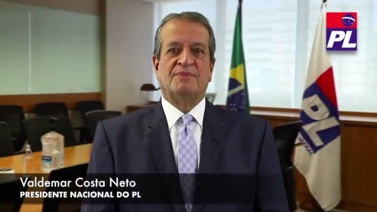 Valdemar Costa Neto é o presidente do PL, partido de Jair Bolsonaro