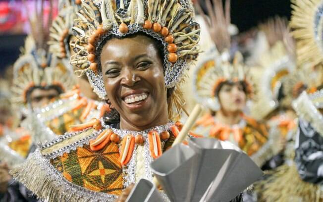 A Acadêmicos do Tatuapé foi a quarta escola a desfilar no primeiro dia do carnaval de São Paulo. Foto: Robson Fernandjes / LIGASP / Fotos Públicas