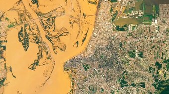 Vídeo da Nasa mostra dimensão da enchente em Porto Alegre