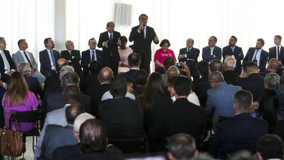 O presidente da República, Jair Bolsonaro,se reúne com lideranças evangélicas, no evento “Encontro com Lideranças Evangélicas”, no Palácio da Alvorada