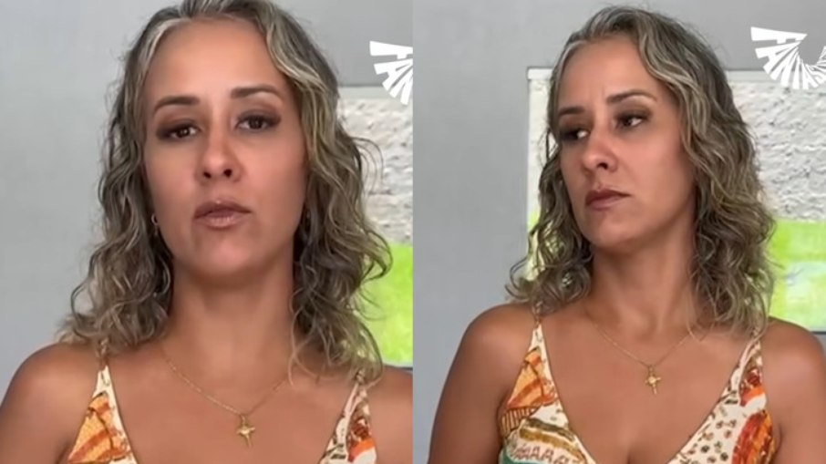 Aline, mãe da criança que esperneou por assento em voo