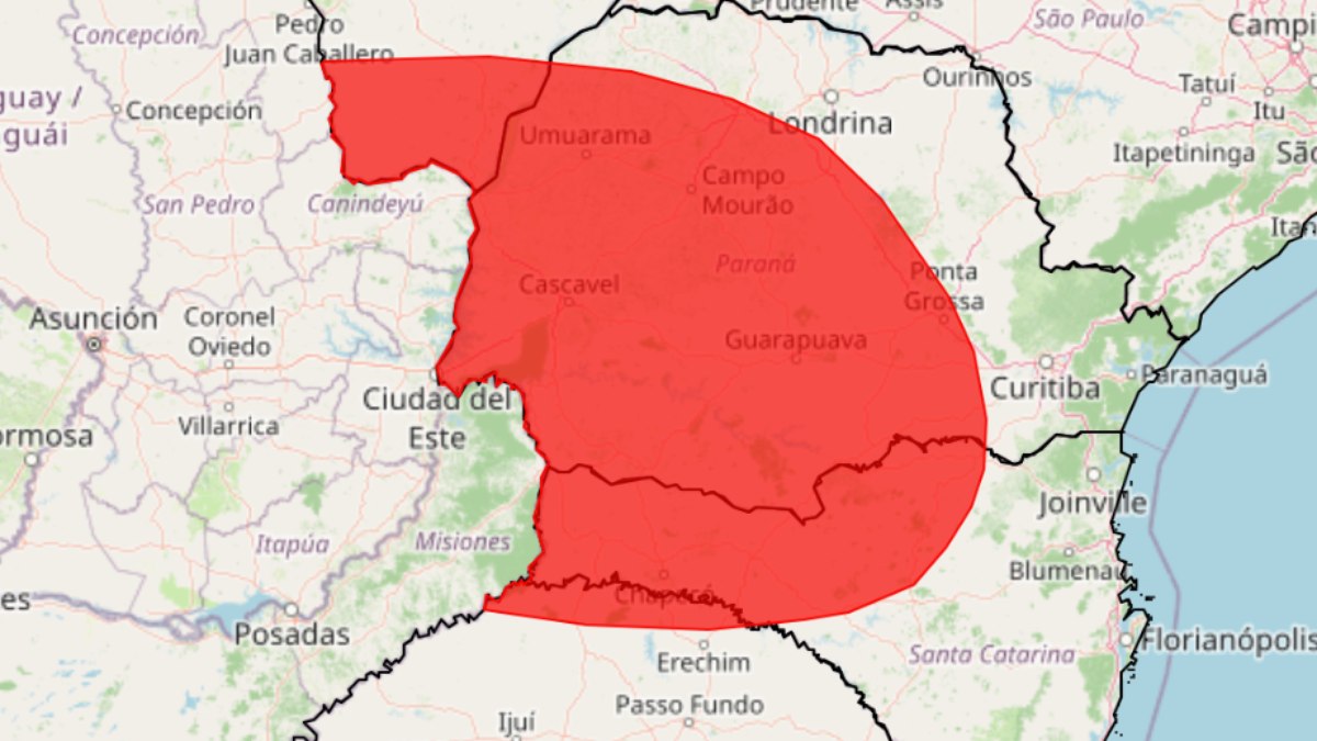 Alerta é válido até 00h desta quinta (10) Alerta é válido até 00h desta quinta (10)