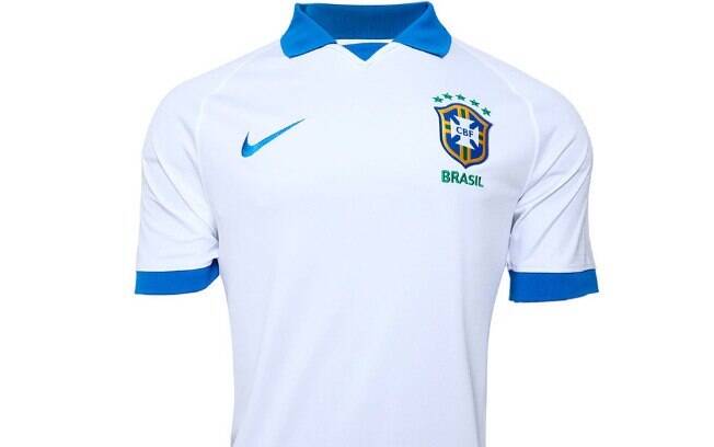 A camisa branca que será usada pela seleção brasileira na Copa América
