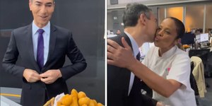 Tralli se emociona com despedida do JH e ganha presentes