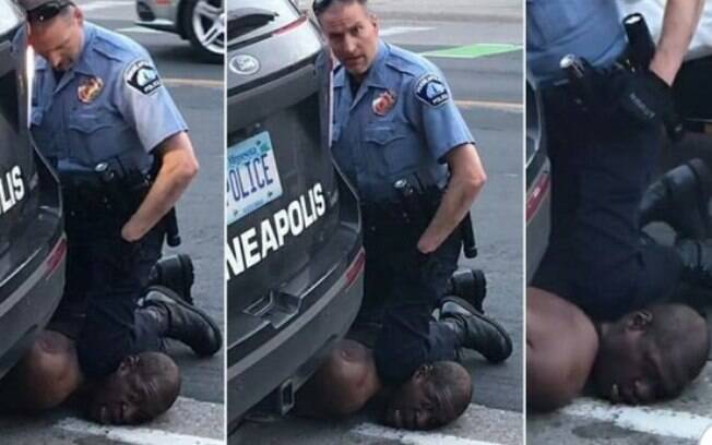 Imagens do homem imobilizado por policial viralizaram na internet