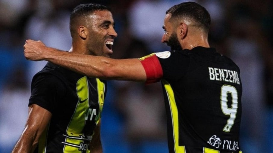 Hamdallah e Benzema atuam juntos no Al-Ittihad