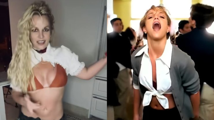 Após 26 anos, Britney Spears recria look de clipe icônico