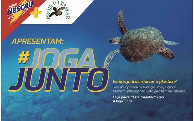#JogaJunto, iniciativa da Nescau que conta com apoio do Projeto TAMAR para promover a redução do uso de plástico