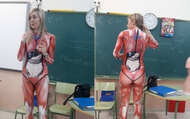 Professora se veste com 