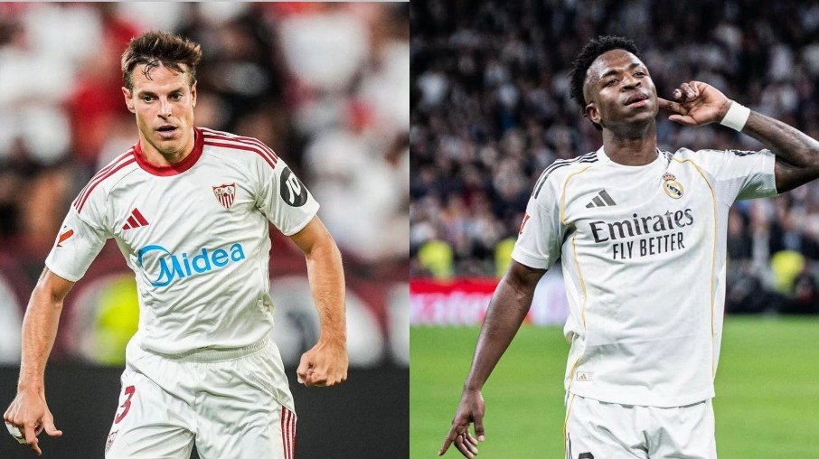 Azpilicueta e Vini Jr fazem embate em Sevilla x Real Madrid
