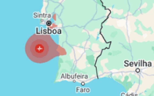 O epicentro foi 60 quilômetros a oeste de Sines, cidade na costa portuguesa