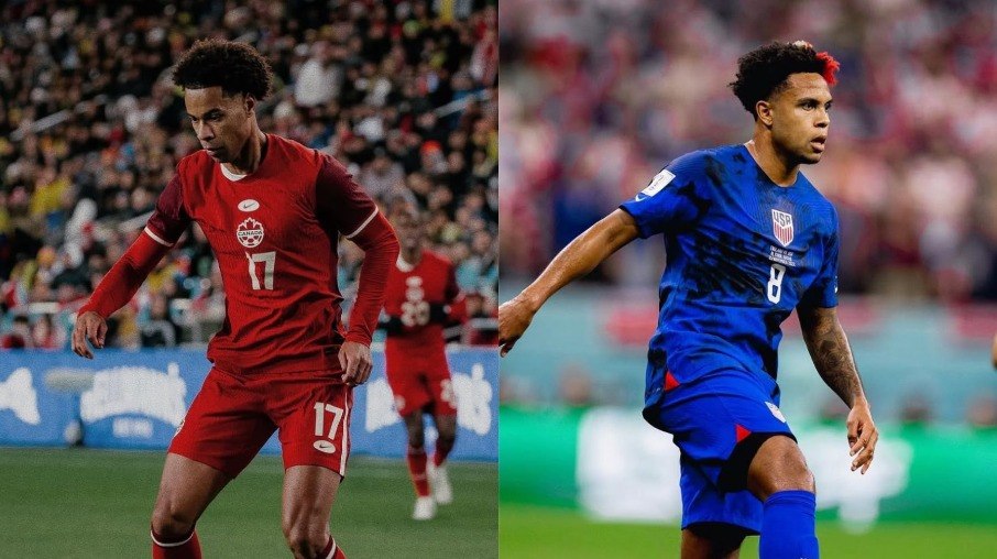 Buchanan e McKennie entram em campo por Canadá e Estados Unidos