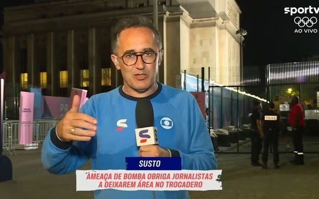 Marcelo Barreto relata ao vivo ameaça de bomba no estúdio alugado pelo Sportv durante os Jogos Olímpicos de Paris Marcelo Barreto relata ao vivo ameaça de bomba no estúdio alugado pelo Sportv durante os Jogos Olímpicos de Paris