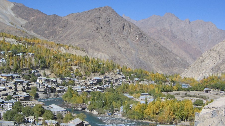 Panorama de Kargil na Índia Panorama de Kargil na Índia