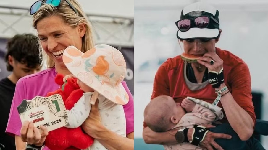 Mãe vence ultramaratona de 100 km amamentando bebê Mãe vence ultramaratona de 100 km amamentando bebê