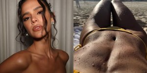 Na praia, Bruna Marquezine exibe corpão de dar inveja