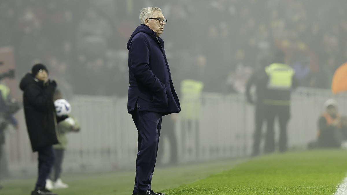 Ancelotti no empate do Brasil contra a Tunísia