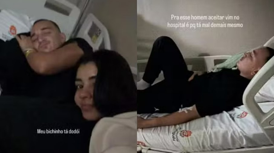 Mulher de João Gomes mostra marido no hospital
