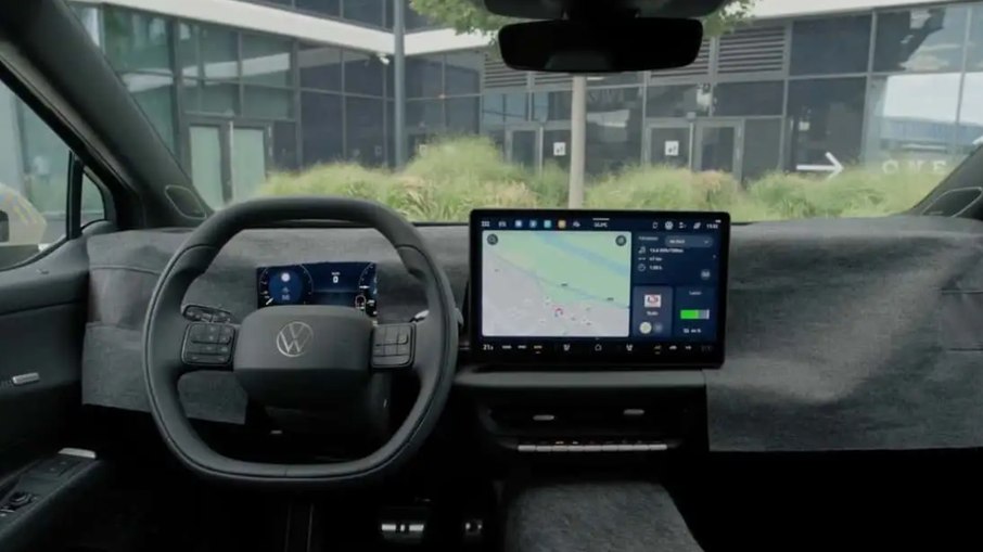 Interior do ID. Tiguan ainda coberto Interior do ID. Tiguan ainda coberto