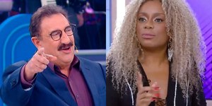 Ratinho debocha de Cariúcha por troca de beijos com filho de Gugu