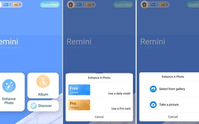 O aplicativo Remini é simples e fácil de usar. 