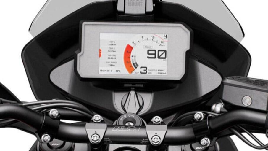 KTM vem com mostrador digital TFT de alta resolução entre os equipamentos de série