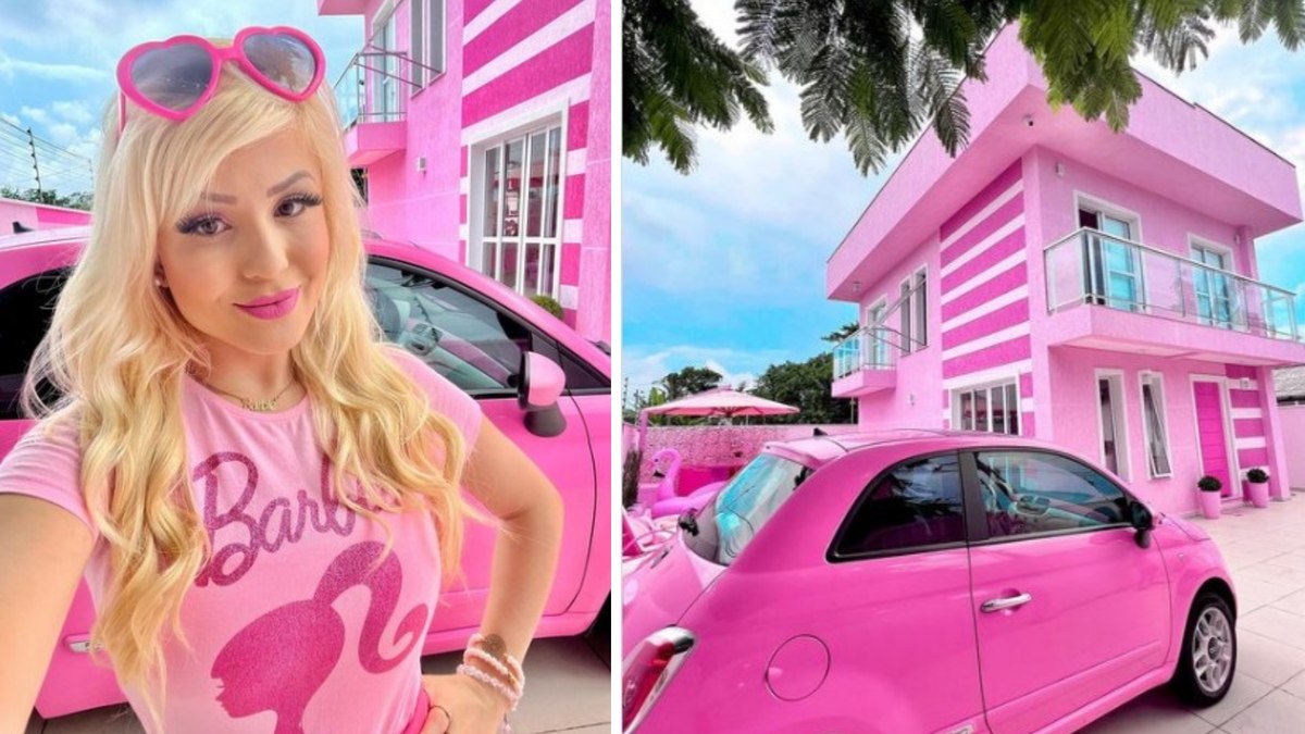 Influencer transforma Fiat 500 em carro da Barbie do mundo real