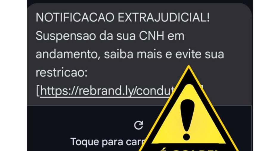 Golpe da CNH é realizado através de mensagens por SMS