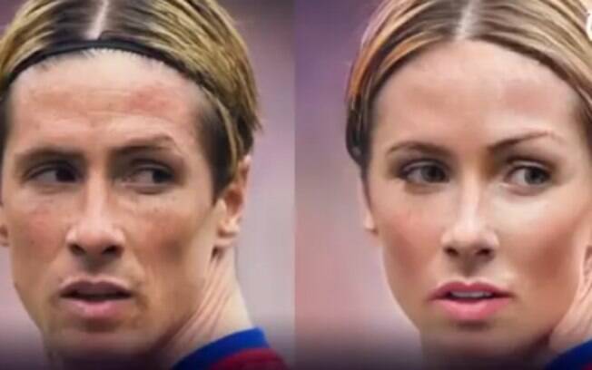 Jogadores de futebol foram transformados em mulheres - Fernando Torres