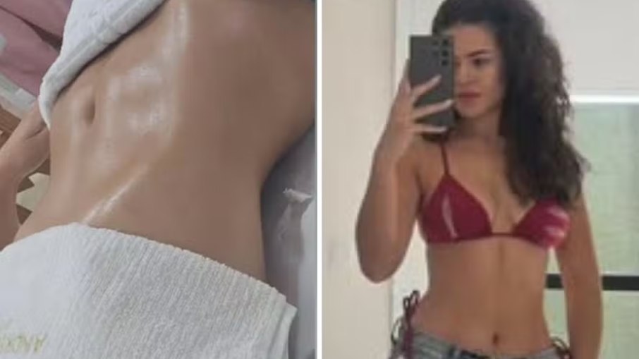 Maisa exibe abdômen definido após drenagem