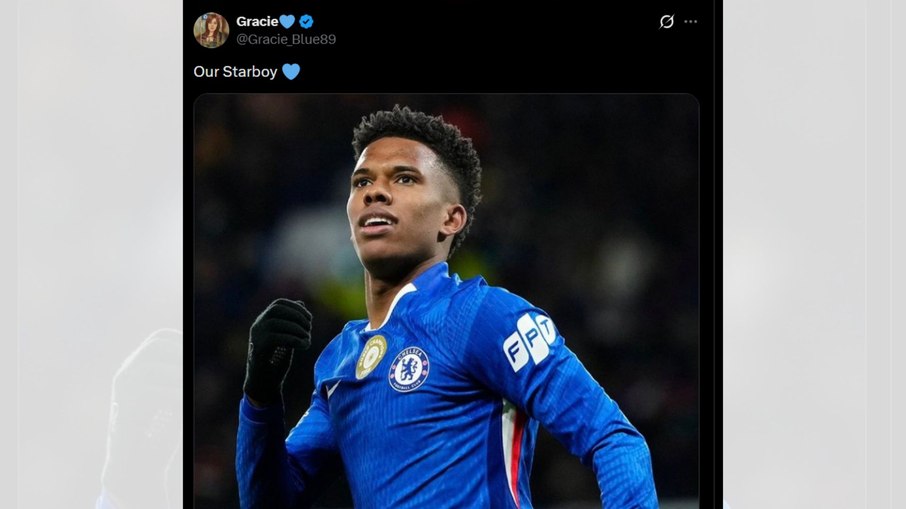 Estêvão alcança marca no Chelsea e torcida reage Estêvão alcança marca no Chelsea e torcida reage