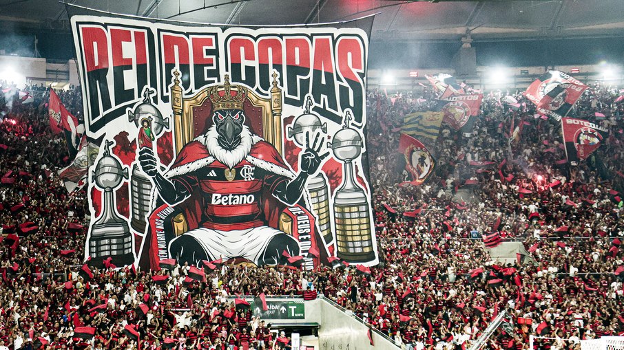 Mosaico da torcida em homenagem ao tetra da Libertadores Mosaico da torcida em homenagem ao tetra da Libertadores