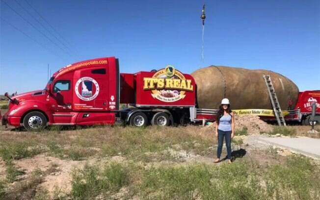 O local em forma de batata gigante se encontra em Idaho, cidade conhecida nos Estados Unidos como a terra da batata