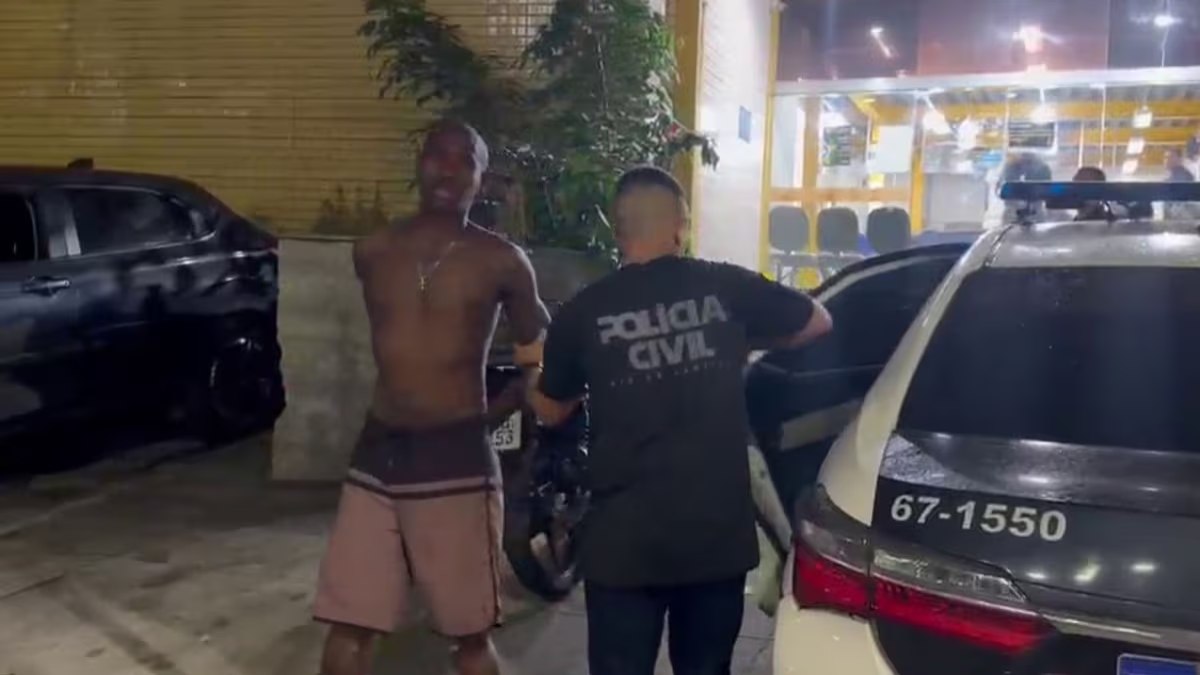 Momento em que Douglas foi preso