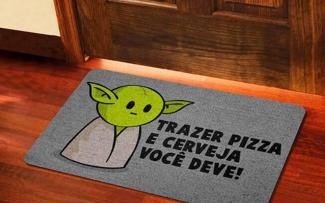 O capacho do mini mestre Yoda custa R$ 49,90