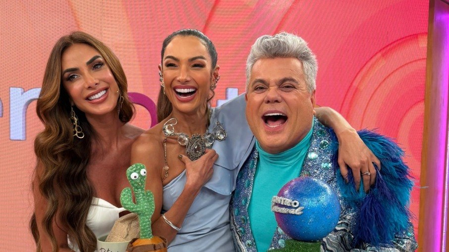 Nicole Bahls, Patrícia Poeta e Milton Cunha