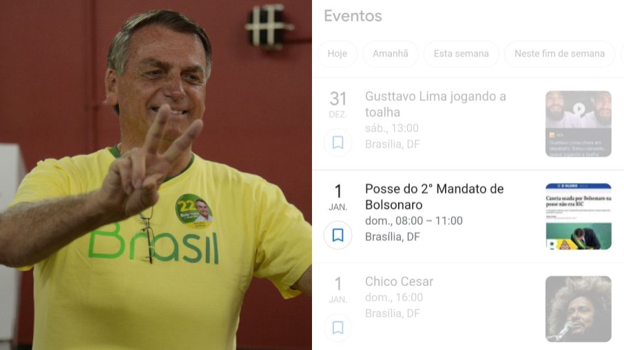 Evento marcado para o dia 1º, às 8h, anuncia o segundo mandato de Bolsonaro