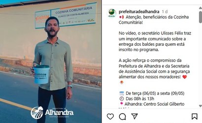 Cidade da Paraíba anuncia entrega de baldes de alimentos e recebe críticas