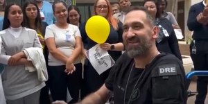 VÍDEO: Delegado baleado em operação no RJ recebe alta hospitalar