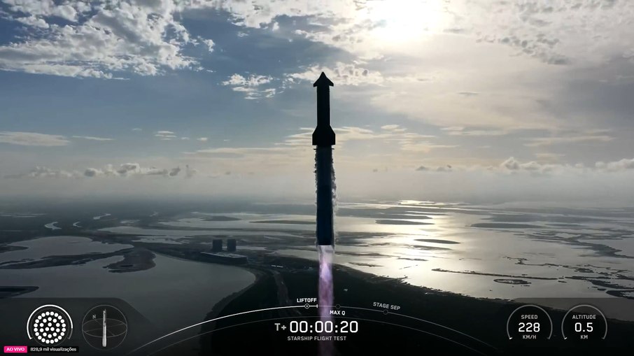 Starship faz seu décimo voo de teste após adiamento