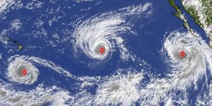 El Niño: três furacões atuam ao mesmo tempo no Pacífico