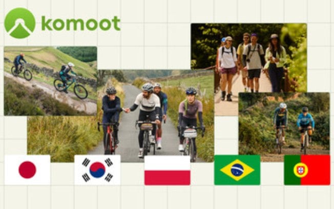 Komoot adiciona os idiomas japonês, coreano, polonês, português brasileiro e português europeu às suas crescentes ofertas de idiomas