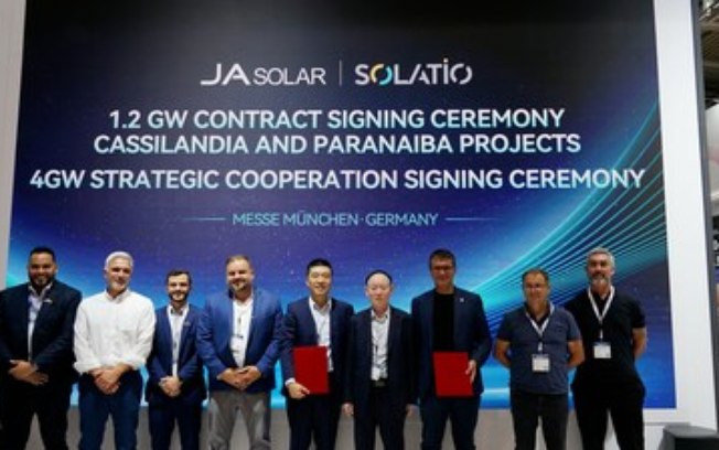 JA Solar fecha duas parcerias com Solatio